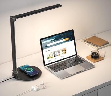 Светодиодная настольная лампа USB 3 цвета Индуктивное зарядное устройство SuperLED