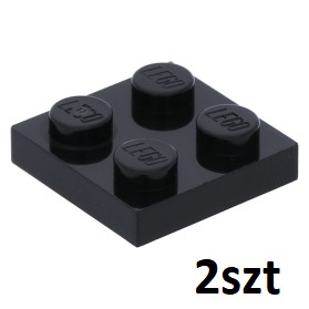 Lego 3022 302226 płytka 2x2 czarny 2szt BOX1