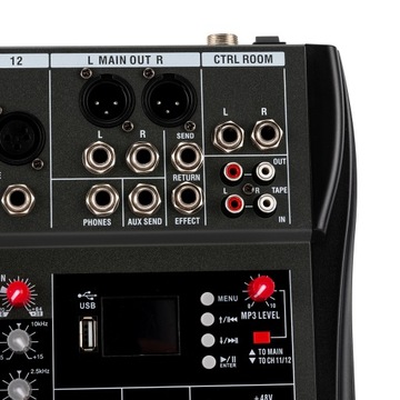 12-канальный USB-микшер Bluetooth Audio Mixer Live