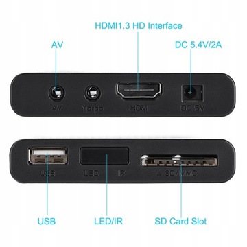 МЕДИАПЛЕЕР МИНИ-ПРОИГРЫВАТЕЛЬ 1080P HDMI USB SD