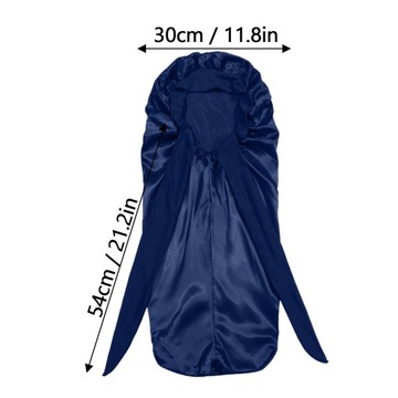 Атласная шапочка Атласная спальная шапочка, темно-синяя