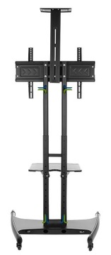 Stojak TV Podłogowy do Telewizora 32-70 cali z półkami Mobilny LED LCD