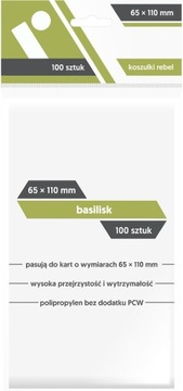 REBEL Koszulki protektory na karty BASILISK 65x110