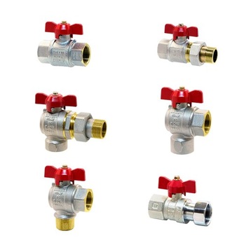 Клапан Бабочка 50 мм Красный алюминий.