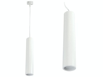 Lampa sufitowa wisząca Tuba LED nad stół biała