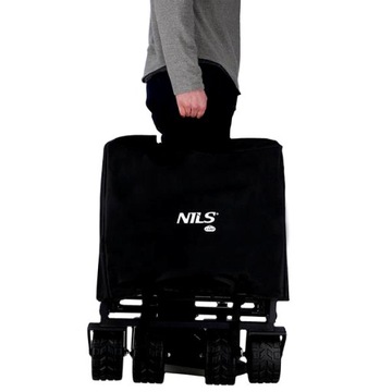 WÓZEK OGRODOWY PLAŻOWY TURYSTYCZNY KEMPINGOWY SKŁADANY Z UCHWYTEM 160l