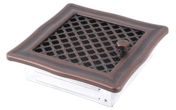 Kratka kominkowa DECO 16x16cm żaluzja miedziana pa