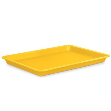 TACA KUCHENNA UNIWERSALNA TACKA 25x18CM ŻÓŁTA PODSTAWKA NA ŻYWNOŚĆ