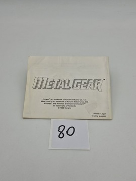 NINTENDO NES METAL GEAR