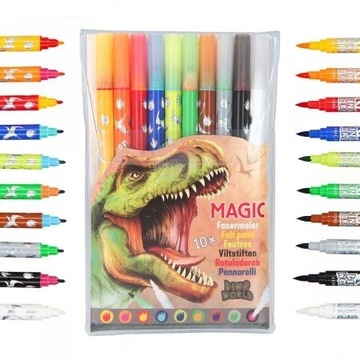 FLAMASTRY MAGICZNE DINO WORLD