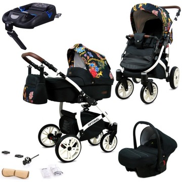 Wózek 4w1 dziecięcy BabyLux Optimal + baza Isofix