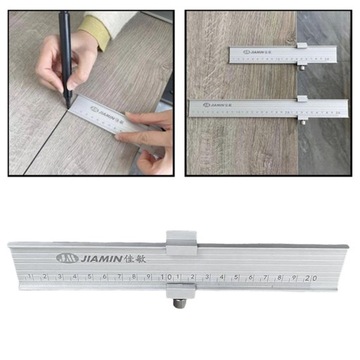 Linijka do obróbki drewna z narzędziem do ustawiania prowadnicy Precyzyjny stop aluminium 20 cm