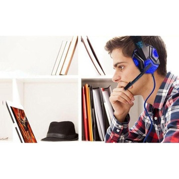ИГРОВЫЕ НАУШНИКИ ДЛЯ ПК-ГЕЙМЕРОВ USB LED МИКРОФОН