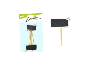 ETYKIETKA NA PIKU BIAŁA DREWNIANA 14CM 6SZT