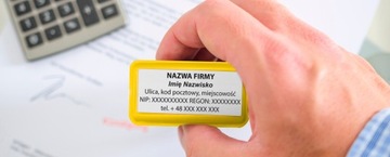 WAGRAF B4s ШТАМП ДЛЯ 8 СТРОК НАЗВАНИЕ КОМПАНИИ ОФИСНЫЙ ДИЗАЙН + ЛАСТИК