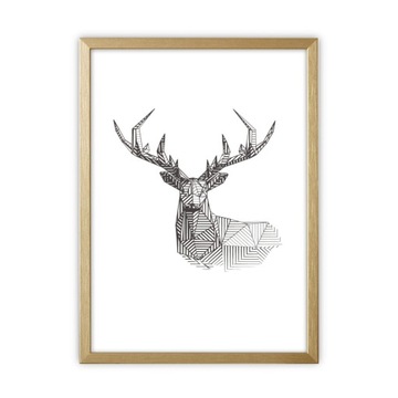 Ramka na Zdjęcia Drewniana ZŁOTA 15x21 cm