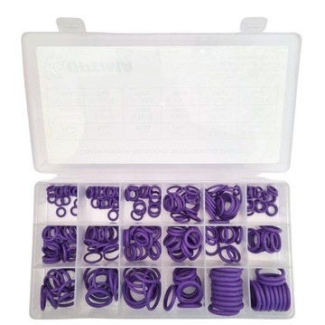 ZESTAW 265 SZT FIOLETOWYCH O-RINGÓW KLIMATYZACJA