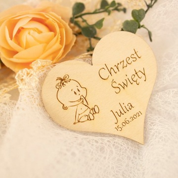 Благодарственный подарок гостям к Первому причастию Магнит-сердце