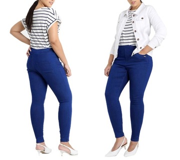 sPODNIE jEANS tregginsy DUŻE granat 1203 4XL/5XL