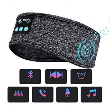 OPASKA NA GŁOWĘ BLUETOOTH DO BIEGANIA SPANIA NA USZY OCZY SPORTOWA ROZMOWY