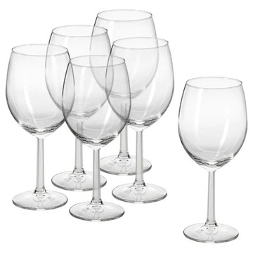 KIELISZKI DO WINA DUŻE 6 szt SZKŁO BEZB. 440 ml