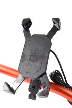 Держатель телефона на руль с зарядным устройством для велосипеда мотоцикла