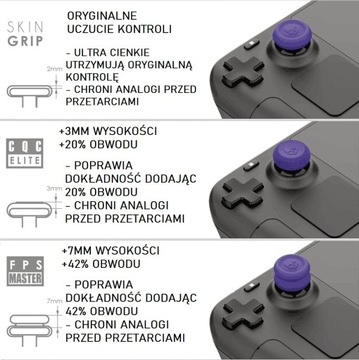 NAKŁADKI SKULL&CO 6-PACK DO STEAM DECK CZARNE