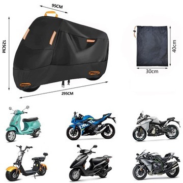 ЧЕХОЛ БРЕЗЕНТОВЫЙ ЧЕХОЛ ДЛЯ МОТОЦИКЛА ВЕЛОСИПЕД СКУТЕР МОТОЦИКЛ ВОДОНЕПРОНИЦАЕМЫЙ 300D