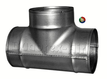 Trójnik ocynk fi 100 / 80 / 100 mm TPC-100-080