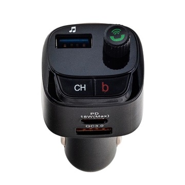 TRANSMITER SAMOCHODOWY BLUETOOTH FM MP3 SZYBKA ŁADOWARKA 3 x USB QC 3.0