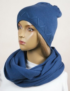 KOMPLET CZAPKA + KOMIN bez pompona # 23