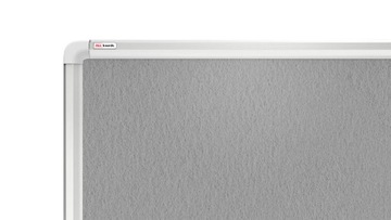Tablica tekstylna filcowa 150x100 Szara Aluminium