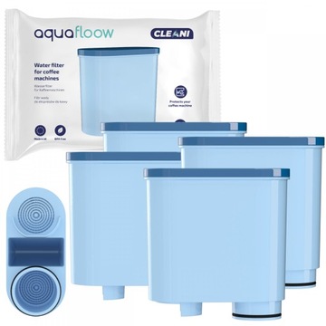 4 фильтра AquaFloow для кофемашины Saeco Philips Latte Go с системой AquaClean
