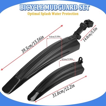 КОМПЛЕКТ ВЕЛОСИПЕДНЫХ КРЫЛЬЕВ ПЕРЕДНИЕ + ЗАДНИЕ ВЕЛОСИПЕДНЫЕ КРЫЛЬЯ 20–27 ДЮЙМОВ