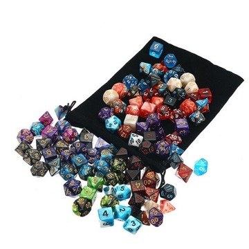 БЛОК УДАЧИ ТАЙНАЯ СУМКА 7 НАБОРОВ 7 КУБИКОВ ДЛЯ РПГ