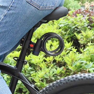 ВЕЛОСИПЕДНЫЙ ЗАМОК ВЕЛОСИПЕДНЫЙ ЗАМОК ПРОЧНЫЙ ТРОС С КЛЮЧОМ