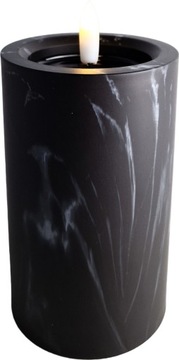 LED СВЕЧА 12,5см черный мрамор