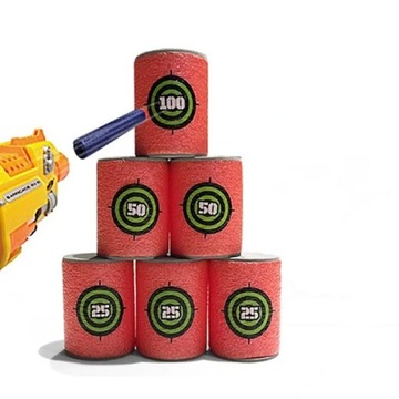 PIANKOWE TARCZE BECZKI CELE DO WYRZUTNI NERF