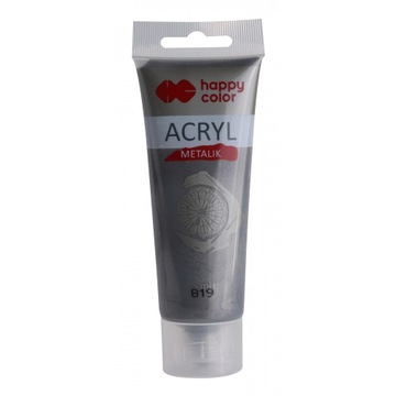 FARBA AKRYLOWA HAPPY COLOR CZARNE SREBRO 75ML 819