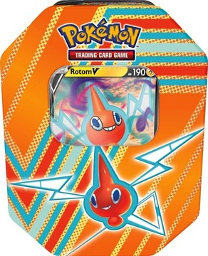 karty POKEMON TCG Tin PUSZKA Rotom V 4x booster