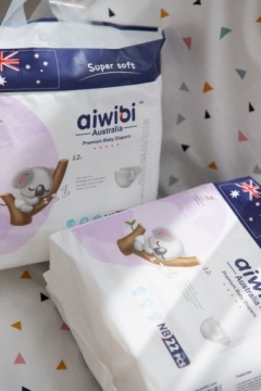 Одноразовые подгузники для новорожденных размер 1 AIWIBI 0-5 кг впитывающие 22 шт.