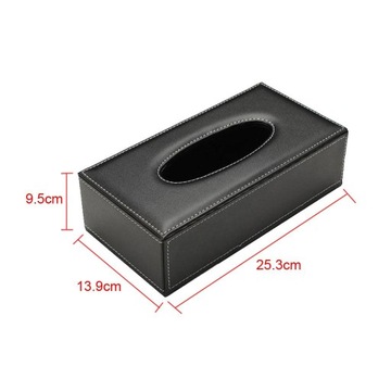Элегантный кожаный чехол для салфеток для дома, автомобиля, держатель для туалетной бумаги, черный