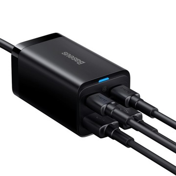 БЫСТРОЕ СЕТЕВОЕ ЗАРЯДНОЕ УСТРОЙСТВО BASEUS GaN3 Pro, 2 порта USB-C/USB, 65 Вт, МОЩНЫЙ ИСТОЧНИК ПИТАНИЯ