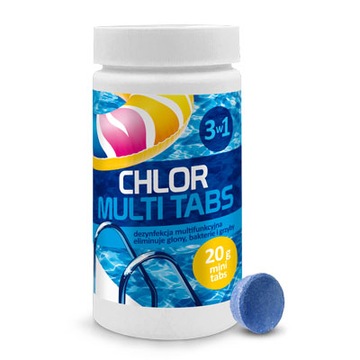 2w1 CHEMIA do BASENU CHLOR SZOK + TABLETKI 5x200g