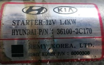 KIA SORENTO 3.3B - STARTÉR 36100-3C170