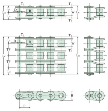 Роллеровская цепь 16B-2 Hitachi Senqcia