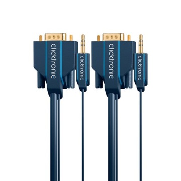 VGA + аудиокабель CLICKTRONIC, 2 м