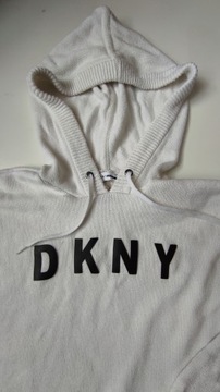 SWETERKOWA OVERSIZE BLUZA Z KAPTUREM DKNY R.S/M/L