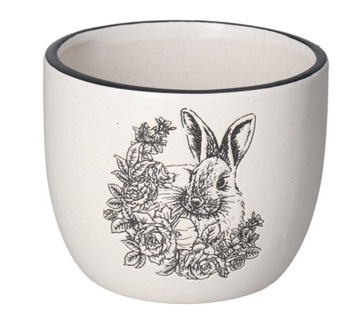 DONICZKA OSŁONKA CERAMICZNA ZAJĄC DONICZKI
