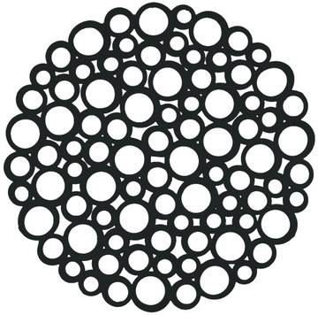 MATA DO ZLEWU OKRĄGŁA SILIKON - bąble practic